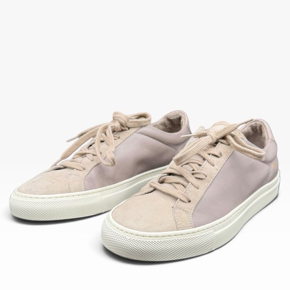 Woman by Common Projects Retro Low Leather Suede Sneakers Blush Pink EU 36 US 6